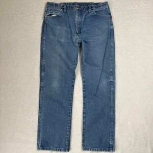 Wrangler 13MWZ Cowboy Cut Blue Jeans 33x29 Rugged Workwear ProRodeo Western